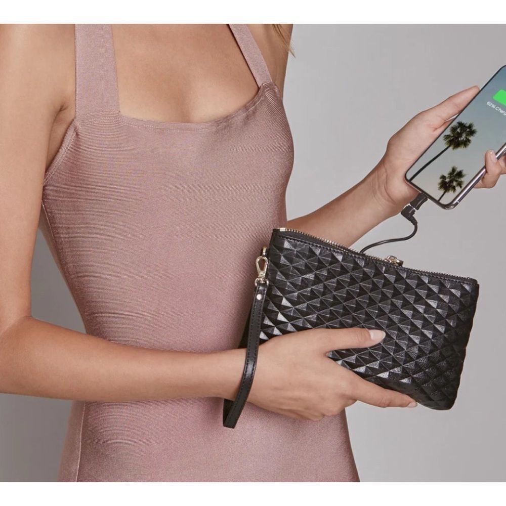 Hbutler Mighty Wristlet in Black Leather